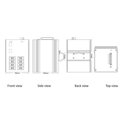 "ETN9075-2XG16GT"จำหน่าย Industrial switch รุ่น "ETN9075-2XG16GT"
