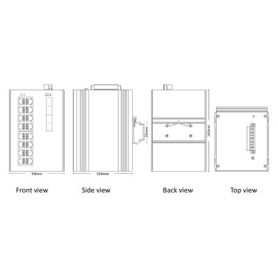 "ETN9075-4GX16GT"จำหน่าย Industrial switch รุ่น "ETN9075-4GX16GT"