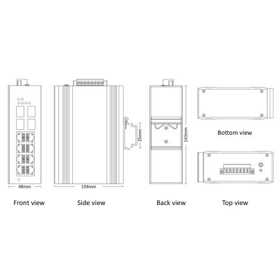 "ETN9075-4GX8GTจำหน่าย Industrial switch รุ่น "ETN9075-4GX8GT"