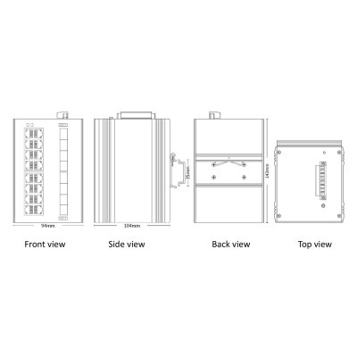 "ETN9075-8GX16PGT"จำหน่าย Industrial switch รุ่น "ETN9075-8GX16PGT"