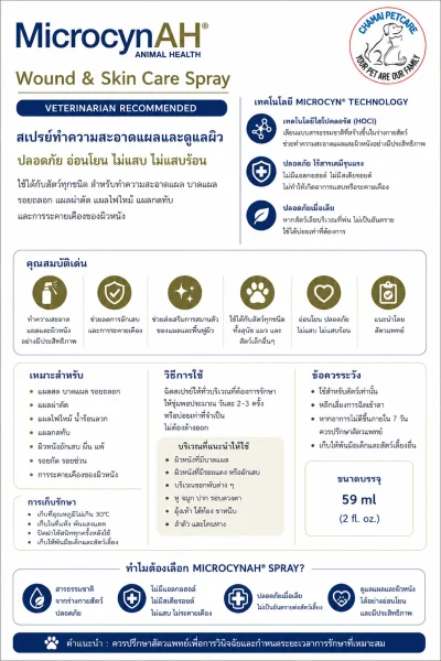 สเปรยืรักษาแผลสุนัขและแมว