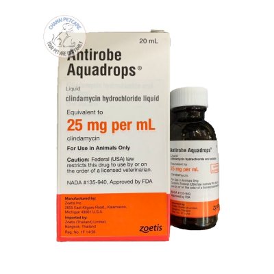 Antirobe Aquadrops | ยาฆ่าเชื้อรักษาแผลในช่องปาก เหงือกอักเสบ สำหรับสุนัขและแมว (20ml)