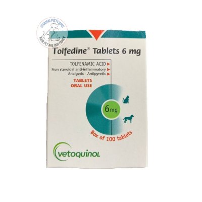 Tolfedine 6mg | ยาแก้ปวด ลด ไข้ ลดอักเสบสำหรับสุนัขและแมว (1 แผง บรรจุ 10 เม็ด)