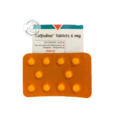 Tolfedine 6mg | ยาแก้ปวด ลด ไข้ ลดอักเสบสำหรับสุนัขและแมว (1 แผง บรรจุ 10 เม็ด)