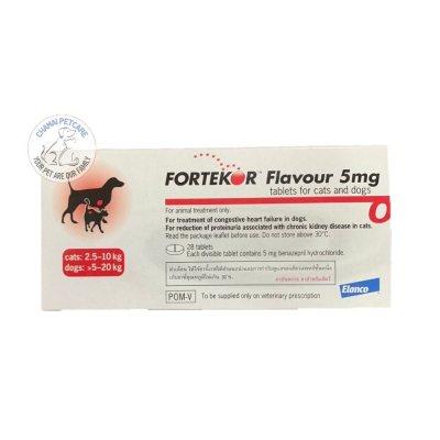 Fortekor 5mg | ยารักษาโรคภาวะหัวใจล้มเหลว สำหรับสุนัขและแมว