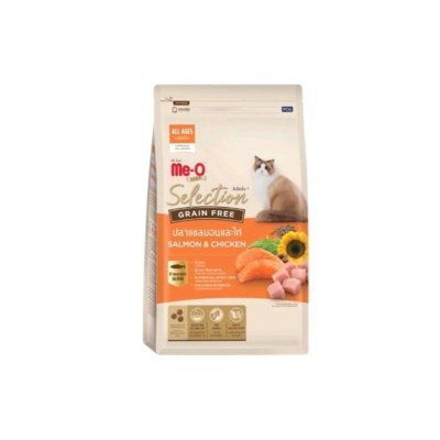 Me-O Gold Selection Grain Free อาหารแมวแบบเม็ด สูตรแซลมอน (400gm/1.2kg)