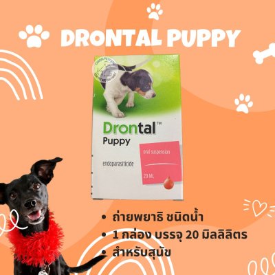 Drontal Puppy | ยาถ่ายพยาธิสำหรับลูกสุนัข ชนิดน้ำ (20ml)