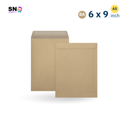 Brown BA document envelope size 6x9 inch , 110gsm