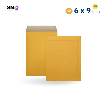 Brown KA document envelope size 6x9 inch , 125gsm