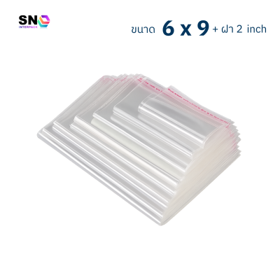 Clear Plastic Bag with Adhesive size 6 x 9 +lid 2 inch