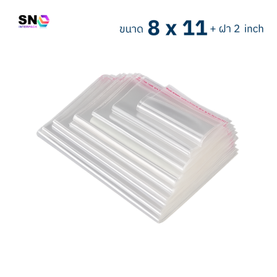 Clear Plastic Bag with Adhesive size 8 x 11 +lid 2 inch