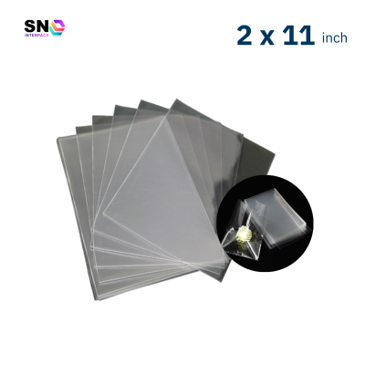 Clear Glassine Bags with Flat Top Seal Size 2 x 11 inch