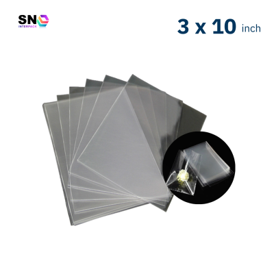 Clear Glassine Bags with Flat Top Seal Size 3 x 10 inch