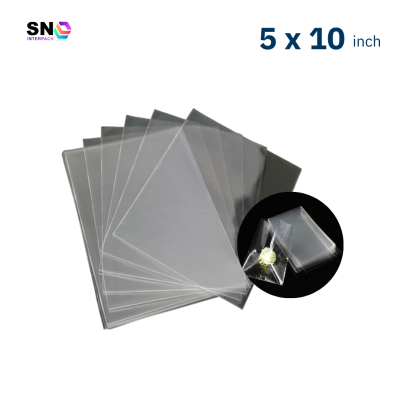 ถุงแก้วฝาเสมอ ใส ขนาด 5 x 10 นิ้ว สำหรับบรรจุสินค้า