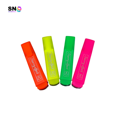 Highlighter Pen Set 4 Colors Bright Smooth Durable Ink