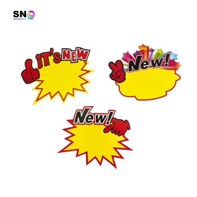 ป้ายราคา ตกแต่งร้าน คำว่า New ป้ายดึงดูดลูกค้า