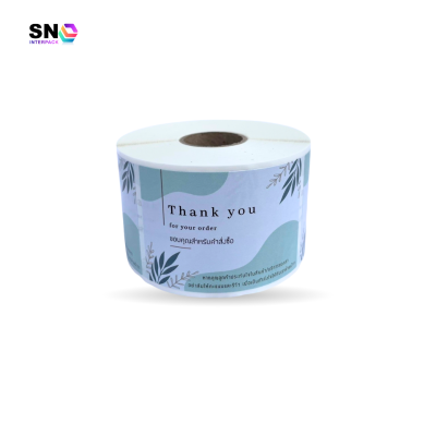 สติ๊กเกอร์ขอบคุณ ลาย S10 สำหรับตกแต่งบรรจุภัณฑ์ ของขวัญ