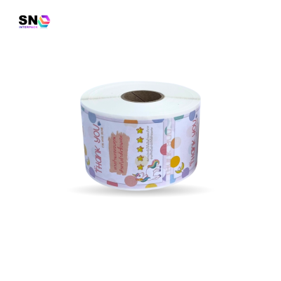 สติ๊กเกอร์ขอบคุณ ลาย S5 สำหรับตกแต่งบรรจุภัณฑ์ ของขวัญ