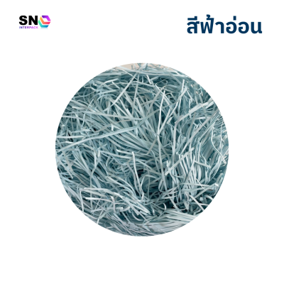 Light-Blue Shredded Paper Filler for Packaging