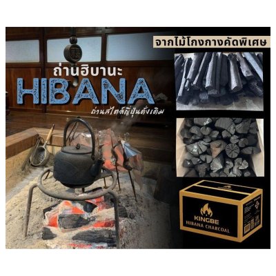 KINGBE HIBANA Charcoal 8-inch Logs 9 kg.
