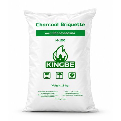 ถ่านอัดแท่งไม้โกงกาง KINGBE M-109 กระสอบ 18 กก.