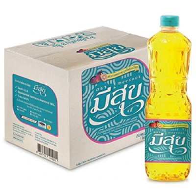 น้ำมันปาล์มโอเลอีน ตรามี่สุข ขนาด 1 ลิตร ยกลัง 12 ขวด