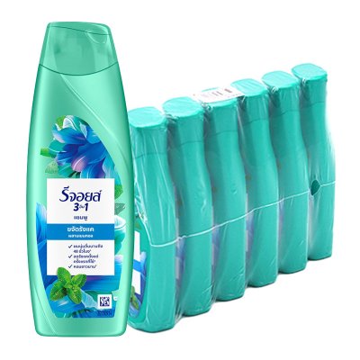 รีจอยส์ (Rejoice) แชมพู สูตรขจัดรังแค 3-อิน-1 (Rejoice Anti-Dandruff 3-in-1) ขนาด 70 มล. แพ็ก 6 ขวด
