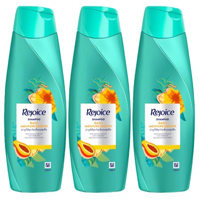 รีจอยส์ (Rejoice) แชมพู สูตรมอยส์เจอร์ สมูท (Rejoice Moisture Smooth) ขนาด 140 มล. แพ็ก 3 ขวด