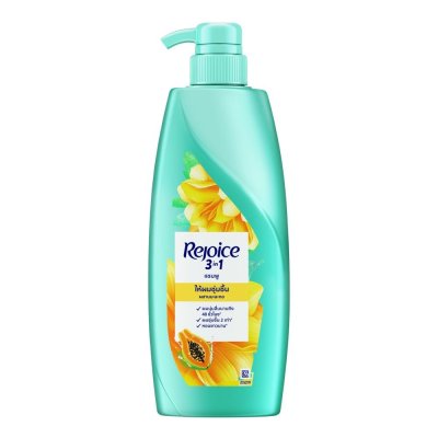 รีจอยส์ (Rejoice) แชมพู สูตรมอยส์เจอร์ สมูท (Rejoice Moisture Smooth) ขนาดใหญ่พิเศษ 450 มล. (สูตรสารสกัดมะละกอ)