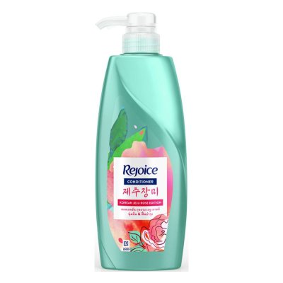 ครีมนวดผมรีจอยส์ (Rejoice) สูตรเจจู โรส เอ็ทเซ็นส์ (Rejoice Jeju Rose Essence Conditioner) ขนาดใหญ่ 370 มล. (ขวดหัวปั๊ม)