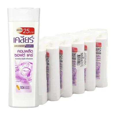 เคลียร์ (Clear) แชมพูขจัดรังแค สูตรคอมพลีต ซอฟต์แคร์ (Complete Soft Care) ขนาด 60 มล. แพ็ก 6 ขวด