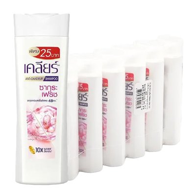 เคลียร์ (Clear) แชมพูขจัดรังแค สูตรซากุระ เฟรช ขนาด 60 มล. แพ็ก 6 ขวด