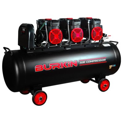 BURKiN ปั๊มลมออยล์ฟรี ขนาด 4500 วัตต์ ถัง 160 ลิตร รุ่น BG4500-3/160