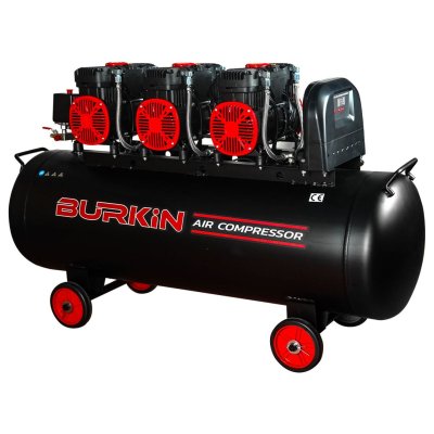 BURKiN ปั๊มลมออยล์ฟรี ขนาด 4500 วัตต์ ถัง 160 ลิตร รุ่น BG4500-3/160