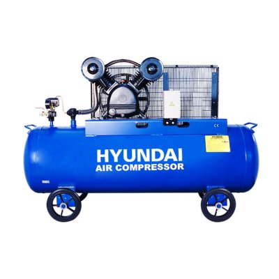 HYUNDAI ปั๊มลมสายพาน 250 ลิตร 2 สูบ (ไม่รวมมอเตอร์) รุ่น HD-802/250
