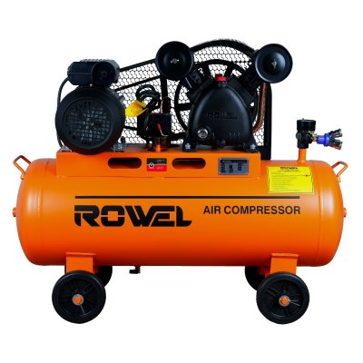 ROWEL ปั๊มลมสายพาน 2แรง ถัง 65ลิตร BV2051-65 แรงดันลม 8 บาร์