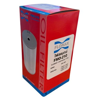 FLOMAX ไส้กรองน้ำมันเครื่อง ฮีโน่ สิงห์ EK 200 (260 แรง) FMO210