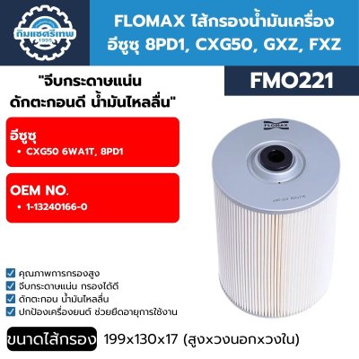 ไส้กรองน้ำมันเครื่อง FLOMAX FMO221