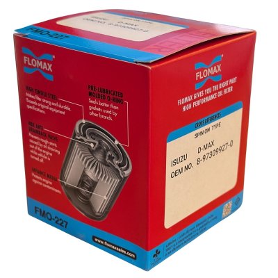 FLOMAX ไส้กรองน้ำมันเครื่อง กรองเครื่อง อีซูซุ D-MAX ลูกสั้น FMO227