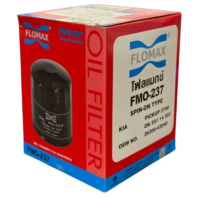 FLOMAX ไส้กรองน้ำมันเครื่อง กรองเครื่อง KIA PICKUP 2700, OK 551 14 302 FMO237
