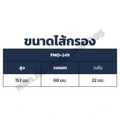 Flomax ไส้กรองน้ำมันเครื่อง อีซูซุ (ISUZU) ELF 130 แรง COMM ยูโร 3 FMO249