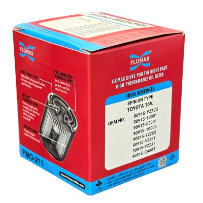 Flomax ไส้กรองน้ำมันเครื่อง โตโยต้า 16 วาล์ว FMO211