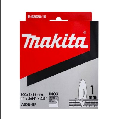 MAKITA แผ่นตัดเหล็ก ขนาด 4 นิ้ว หนา 1 มม. (A60U) มี OSA E-03028 (ยกกล่อง 10 ใบ)