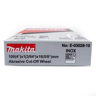 MAKITA แผ่นตัดเหล็ก ขนาด 4 นิ้ว หนา 1 มม. (A60U) มี OSA E-03028 (ยกกล่อง 10 ใบ)