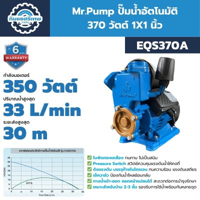 ปั๊มอัตโนมัติ Mr.Pump EQS370A