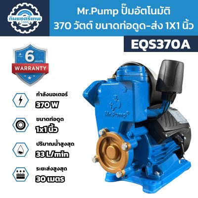 Mr.Pump ปั๊มอัตโนมัติ 370 วัตต์ EQS370A