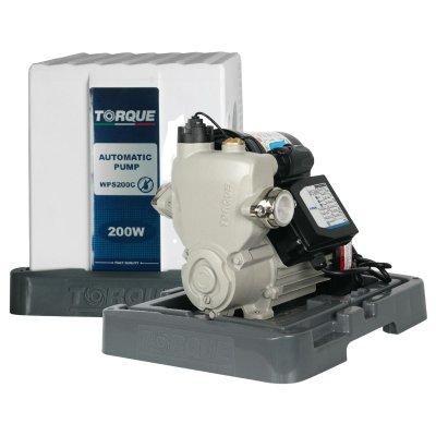 TORQUE ปั๊มอัตโนมัติแรงดันคงที่ 200 วัตต์ 1x1 นิ้ว รุ่น WPS200C (มีฝาครอบ)