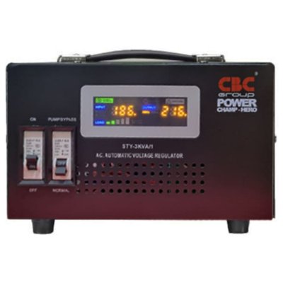 CBC เครื่องปรับแรงดันไฟฟ้าอัตโนมัติ 3KVA รุ่น STY-3KVA 1 เฟส ช่วยเรื่อง ไฟตก ไฟเกิน CBC เครื่องปรับแรงดันไฟฟ้าอัตโนมัติ 3KVA รุ่น STY-3KVA 1 เฟส ช่วยเรื่อง ไฟตก ไฟเกิน
