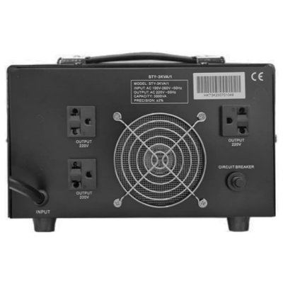 CBC เครื่องปรับแรงดันไฟฟ้าอัตโนมัติ 3KVA รุ่น STY-3KVA 1 เฟส ช่วยเรื่อง ไฟตก ไฟเกิน CBC เครื่องปรับแรงดันไฟฟ้าอัตโนมัติ 3KVA รุ่น STY-3KVA 1 เฟส ช่วยเรื่อง ไฟตก ไฟเกิน