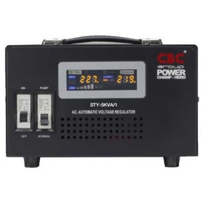 CBC เครื่องปรับแรงดันไฟฟ้าอัตโนมัติ 5KVA รุ่น STY-5KVA 1 เฟส ช่วยเรื่อง ไฟตก ไฟเกิน